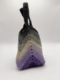 CrochetRecipe Handmade Variegated Crochet Tote Bag Pink