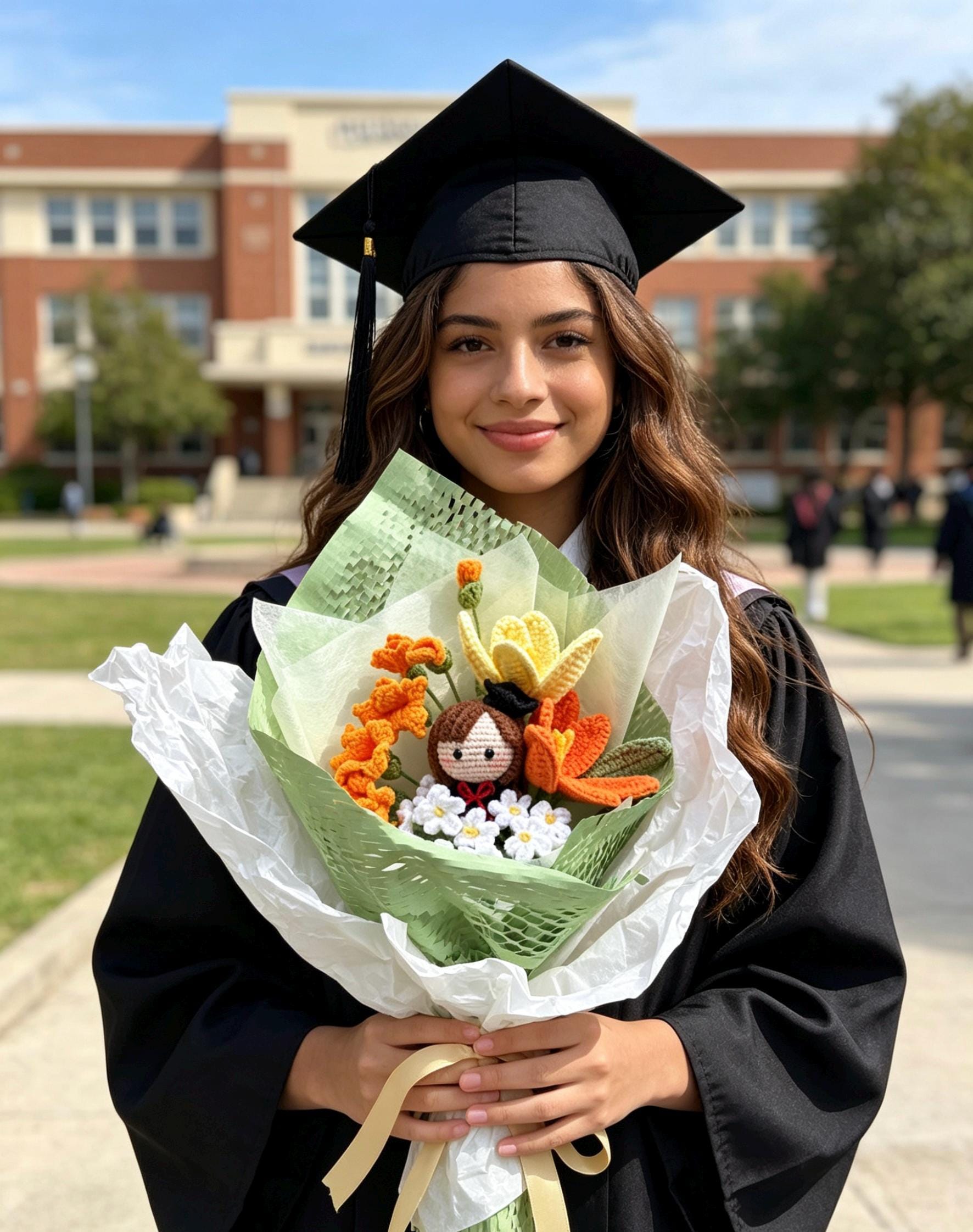 CrochetRecipe Graduation Crochet Flowers Bouquet