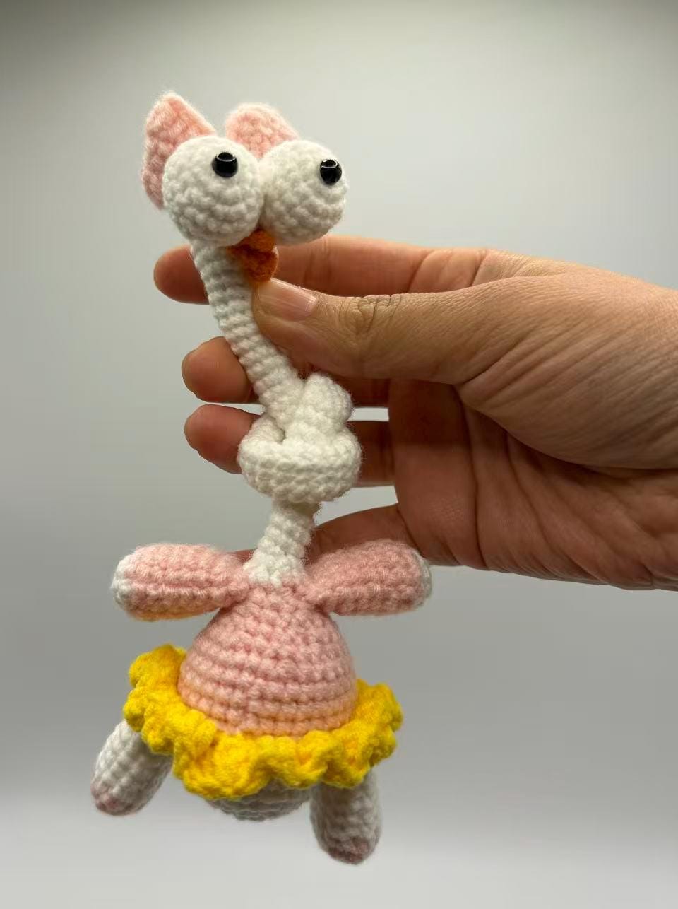 CrochetRecipe Handmade Long Neck Bag Charm Keychain 12in Cotton Sloth