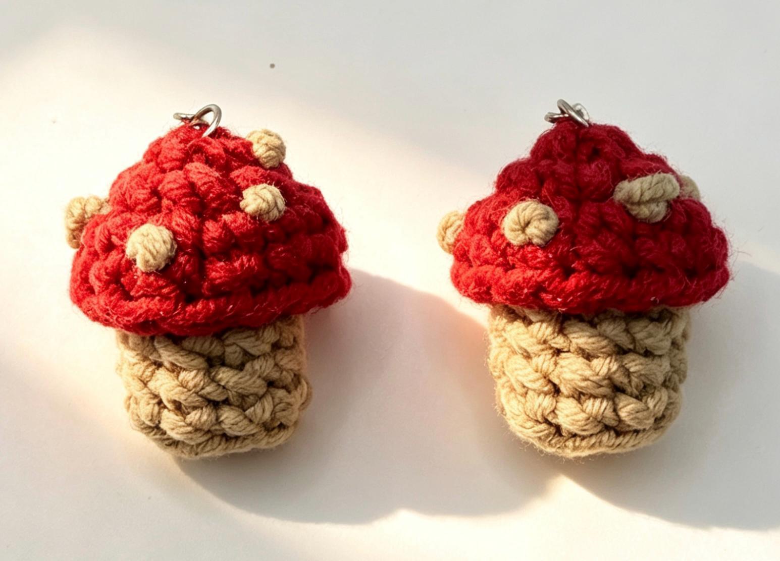 CrochetRecipe Handmade Crochet Dangle Statement Earrings Colorful Flower Star Evil Eye