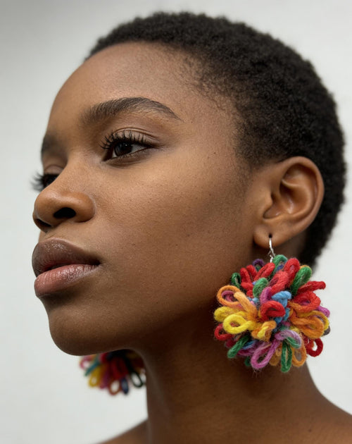CrochetRecipe Handmade Crochet Dangle Earrings Colorful