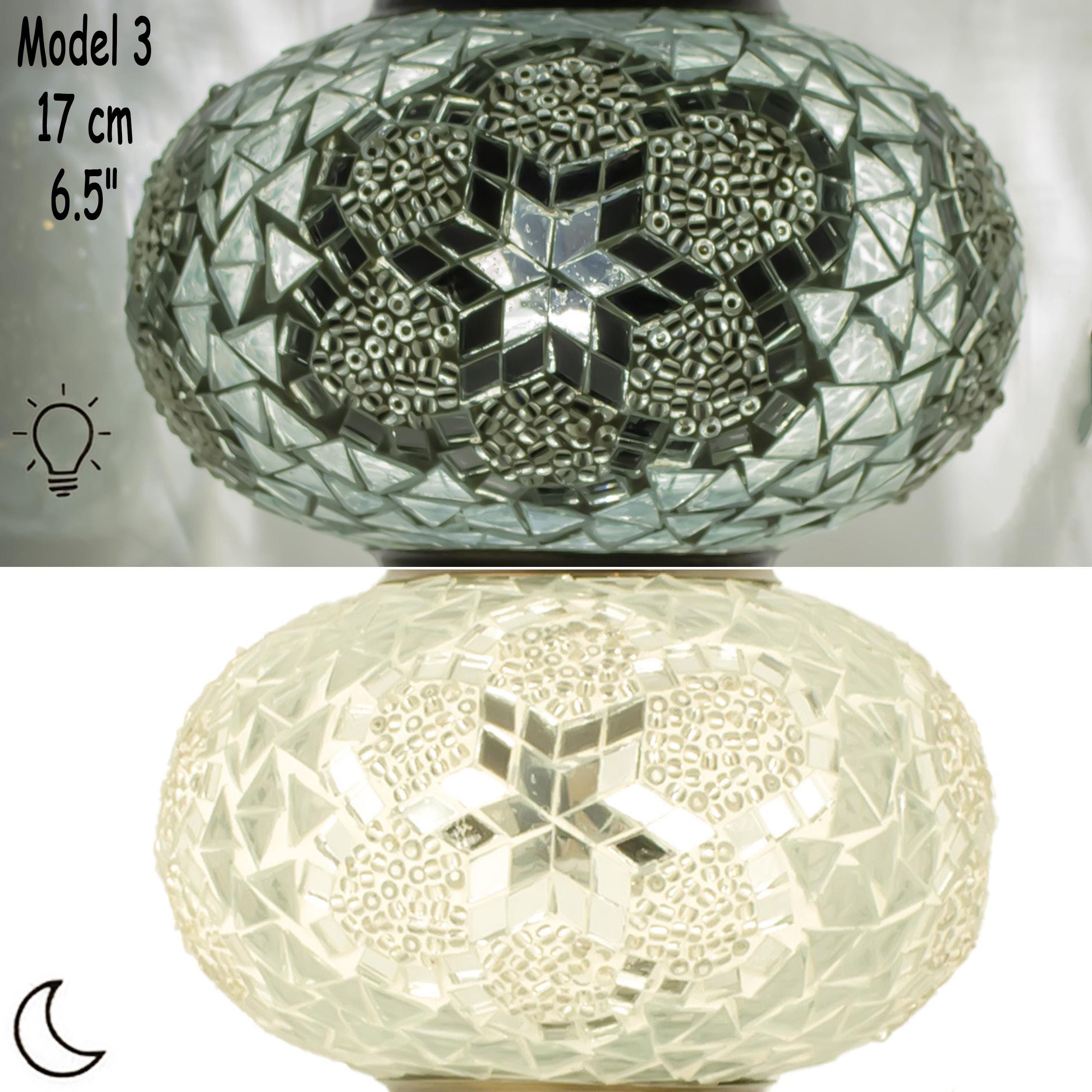 MoslandHome Turkish Mosaic Lamp Glass Replacement Globe 6.5in Handmade