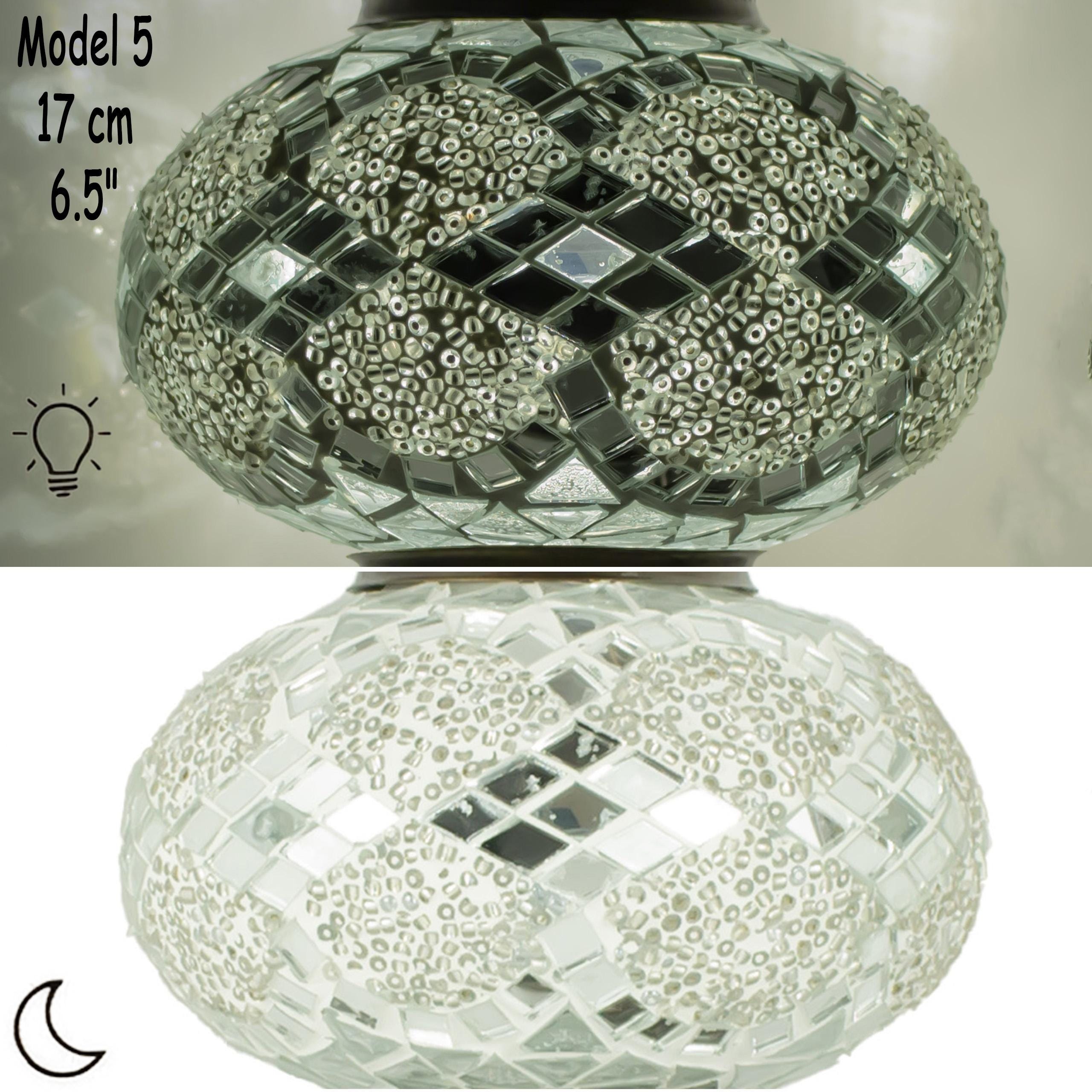 MoslandHome Turkish Mosaic Lamp Glass Replacement Globe 6.5in Handmade