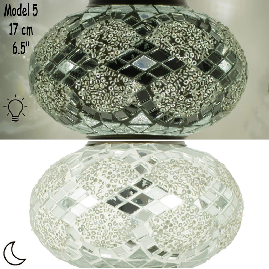 MoslandHome Turkish Mosaic Lamp Glass Replacement Large Globe 6.5in