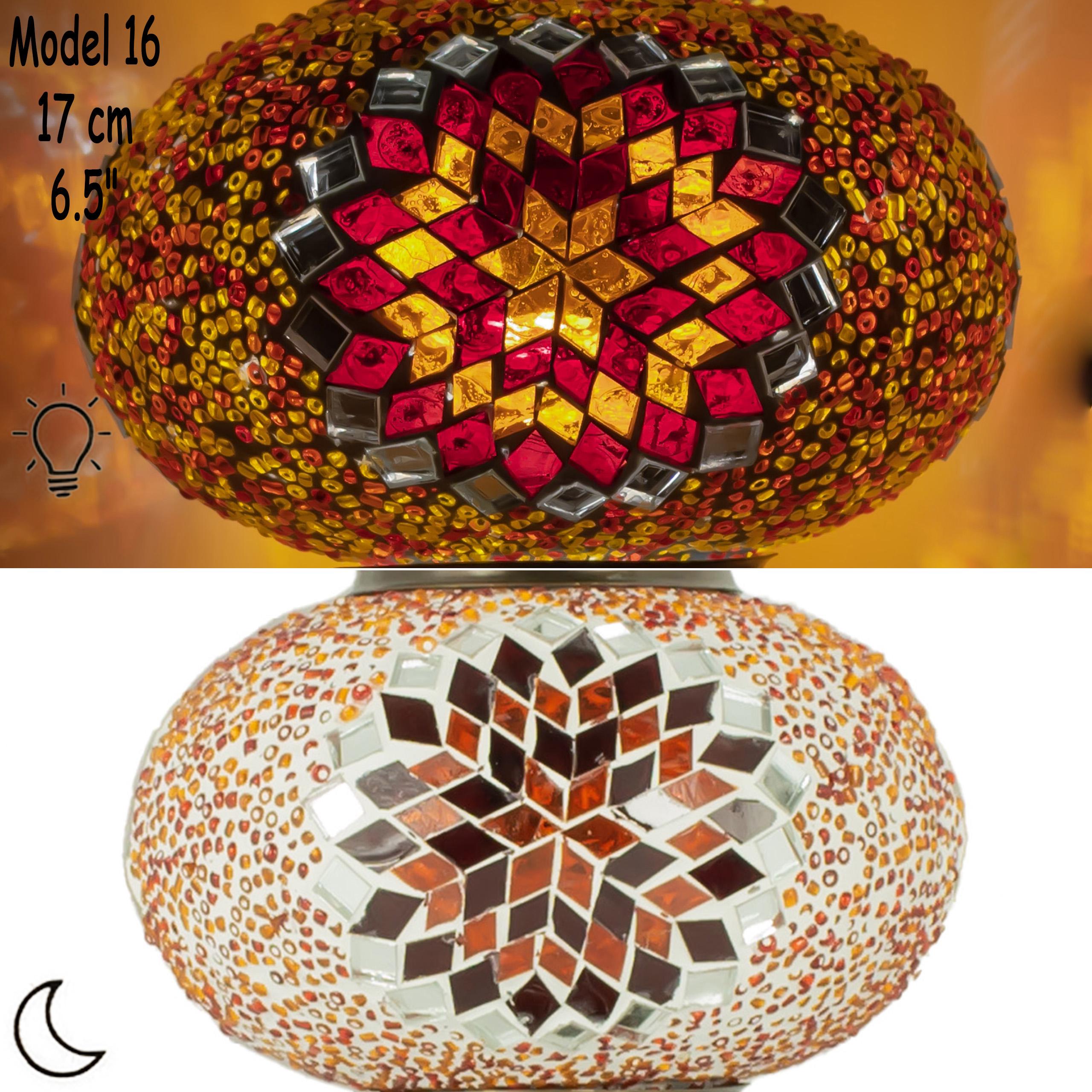 MoslandHome Turkish Mosaic Lamp Glass Replacement Large Globe 6.5in