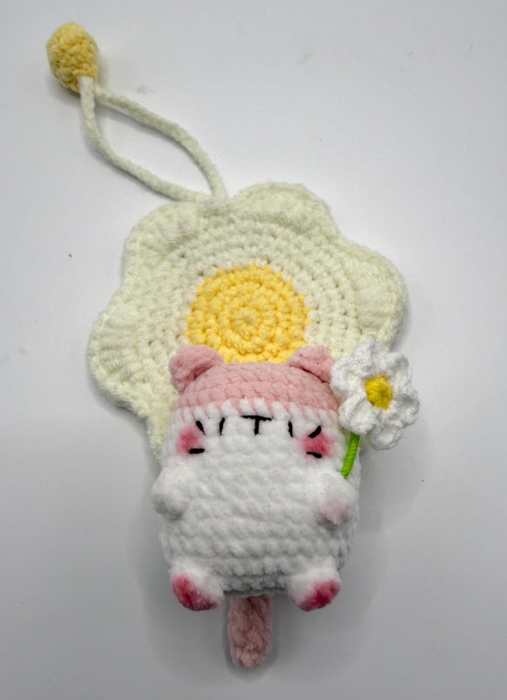 CrochetRecipe Handmade Cat Keychain Bag Charm Flower Siamese