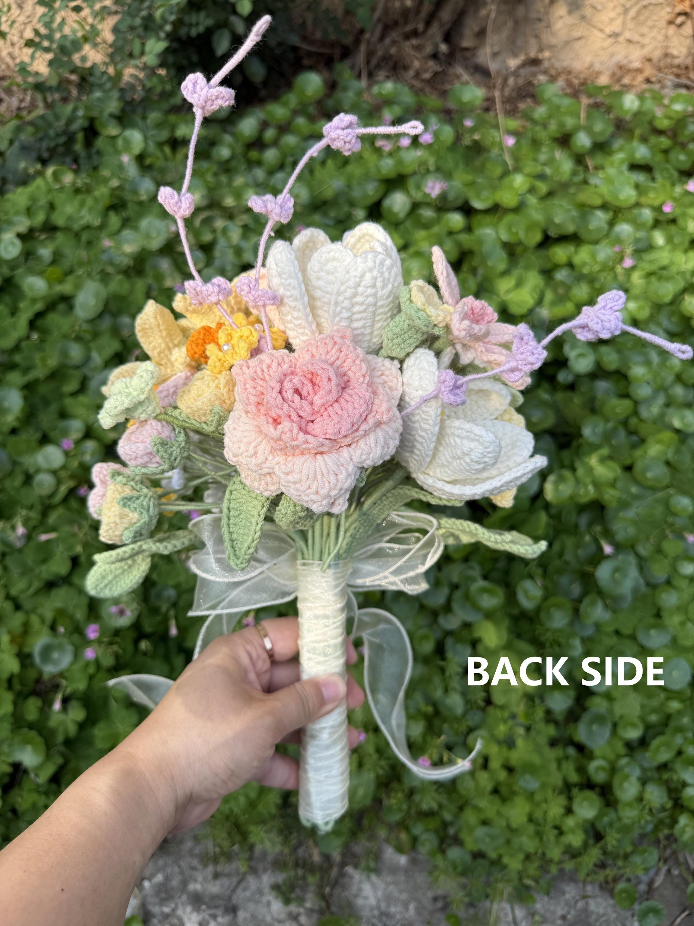 Crochet Blush Pink Wedding Bouquet