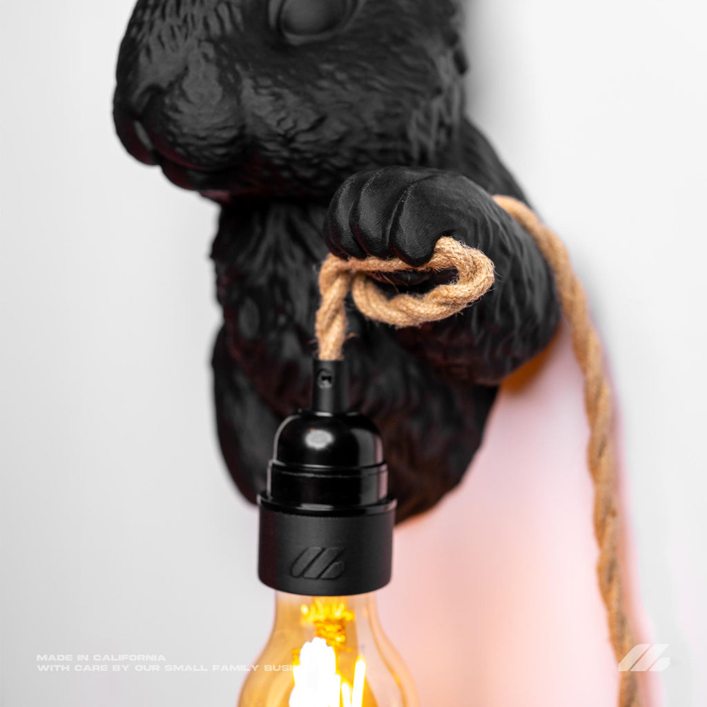 April16studio Matte Black Rabbit Wall Lamp 12in
