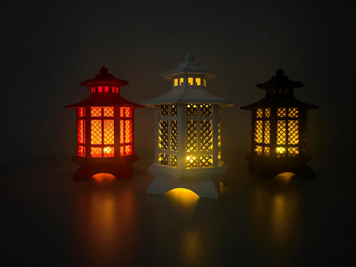 Bostonhomestudio Japanese Pagoda Lantern Tealight Candle Holder Zen Decor