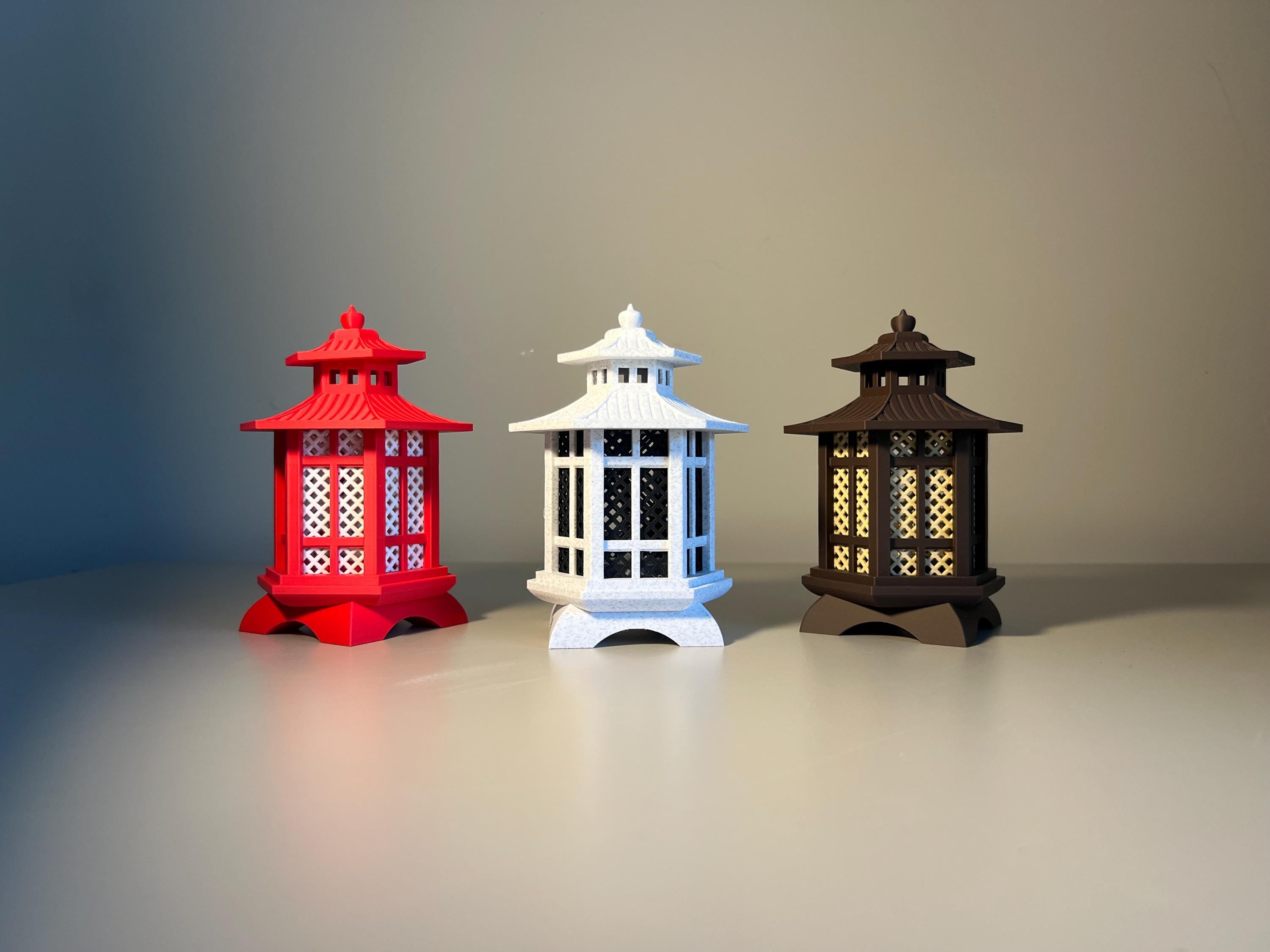 Bostonhomestudio Japanese Pagoda Lantern Tealight Candle Holder Zen Decor