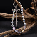 Oryeia Purple Butterfly Preserved Wing Pocket Watch Necklace Silver Crystal