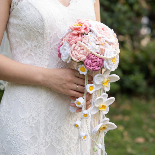 Crochet Blush Pink Wedding Bouquet