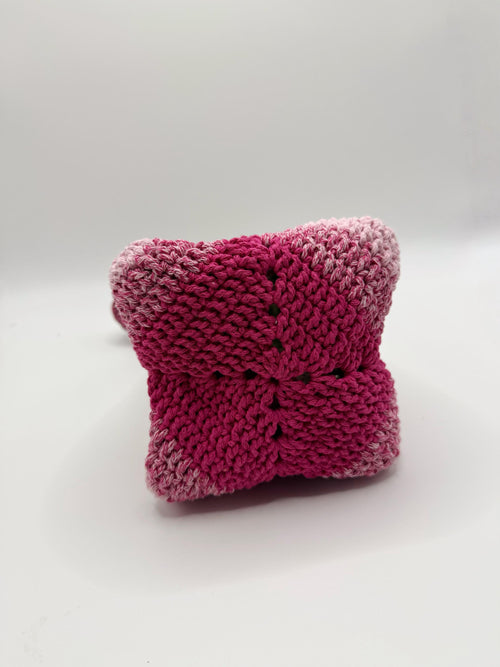 CrochetRecipe Handmade Variegated Crochet Tote Bag Pink