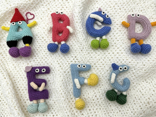 CrochetRecipe Handmade Crochet Alphabet 26 Letters A-Z Amigurumi Set