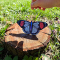 SunStainedGlassUA Pastel Papillion Butterfly Suncatcher Stained Glass Window Hanging