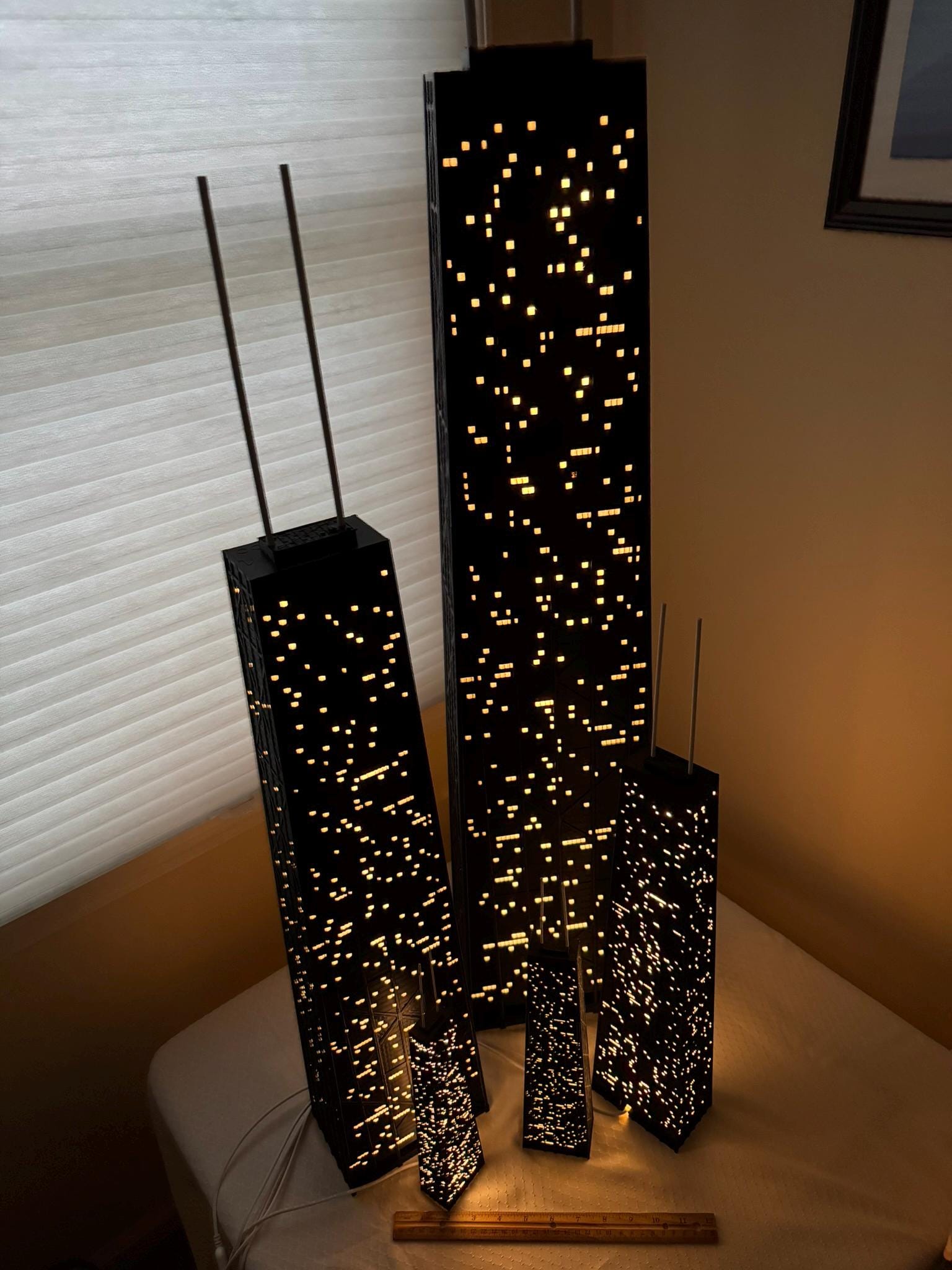 StarsoftheCity John Hancock Center Light Up 3D Printed Model Black