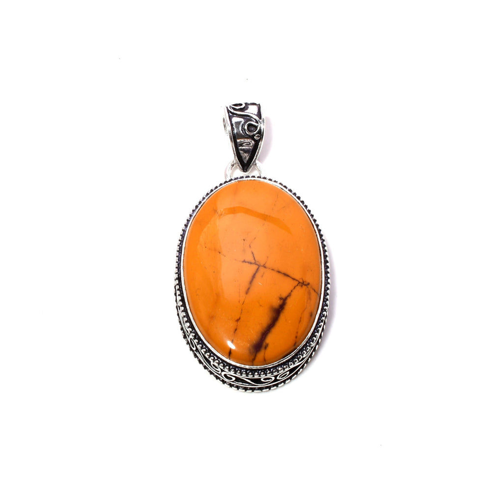 EkkJewels Handmade Mookaite Gemstone 925 Sterling Silver Pendant Jewelry
