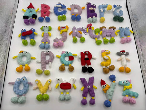 CrochetRecipe Handmade Crochet Alphabet 26 Letters A-Z Amigurumi Set