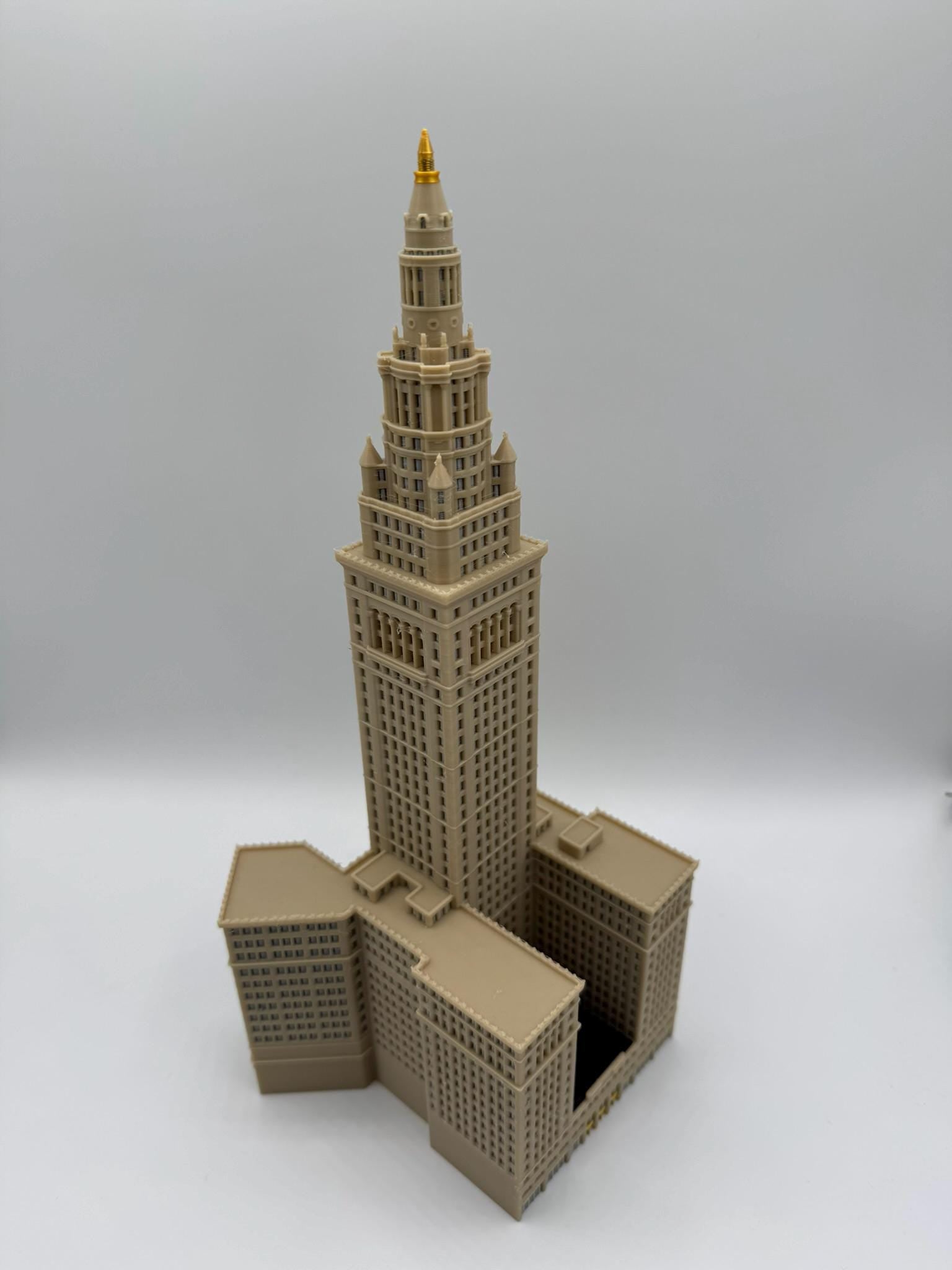 StarsoftheCity Terminal Tower 3D Printed Full Color Model 1:1000 Scale 8.25in