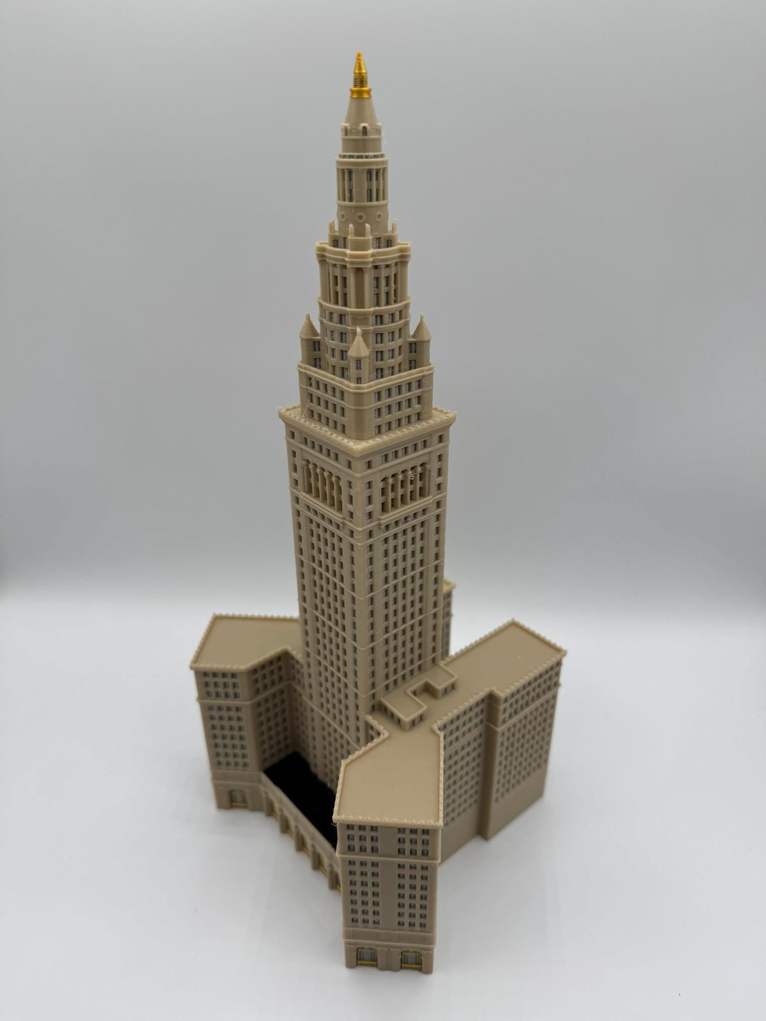 StarsoftheCity Terminal Tower 3D Printed Full Color Model 1:1000 Scale 8.25in