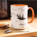 LELORESTORE Personalized Mountain Ceramic Coffee Mug Custom Name Nature Gift