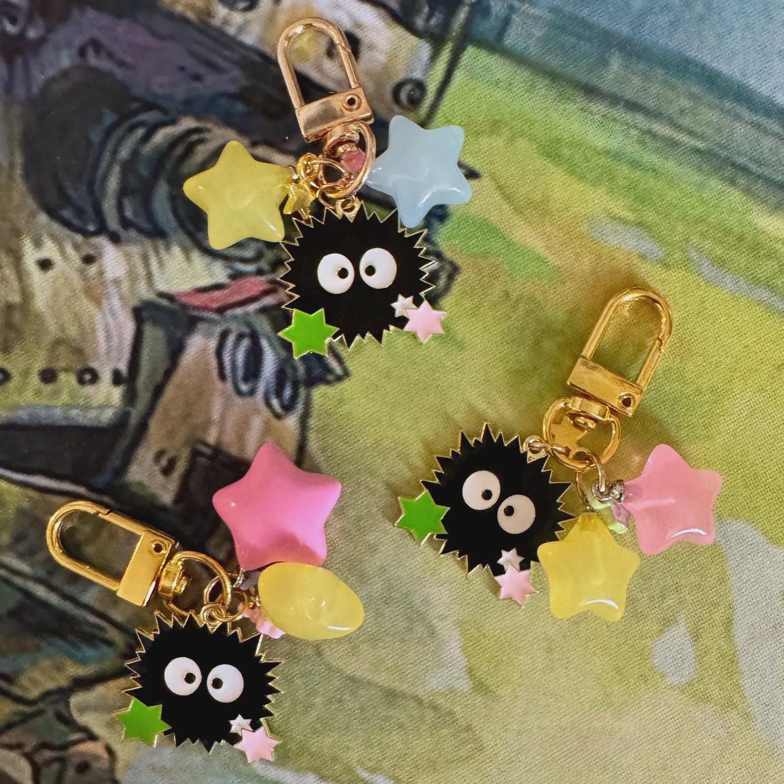 VanillaStarCafe Sprites Fanart Charm Keychain 2.5in Plastic