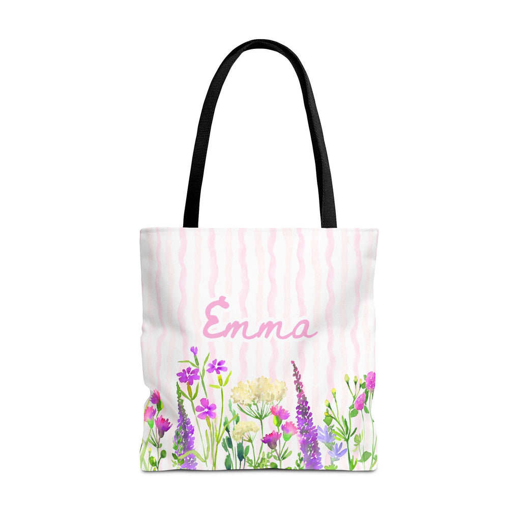 Personalized Grandma Floral Tote Bag Custom Name Wildflower Mother's Day Gift
