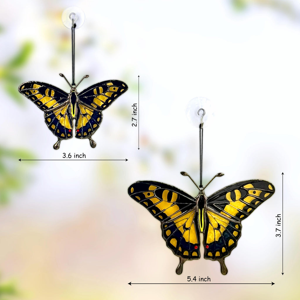 Mini Monarch Butterfly Suncatcher, Stained Glass Car Accessory, Window Hangings, Unique Gift for Mom, Handmade Home Decor, Small Decor