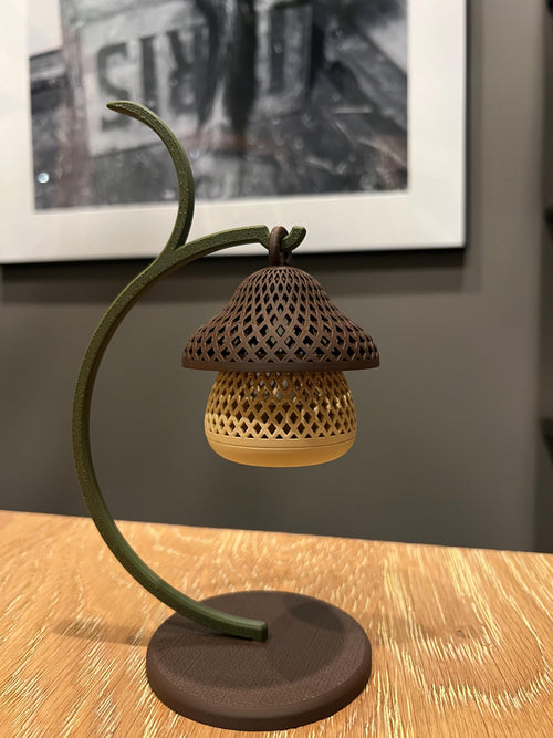 bostonhomestudio Mushroom Tealight Lamp Lattice Design Candleholder Cream