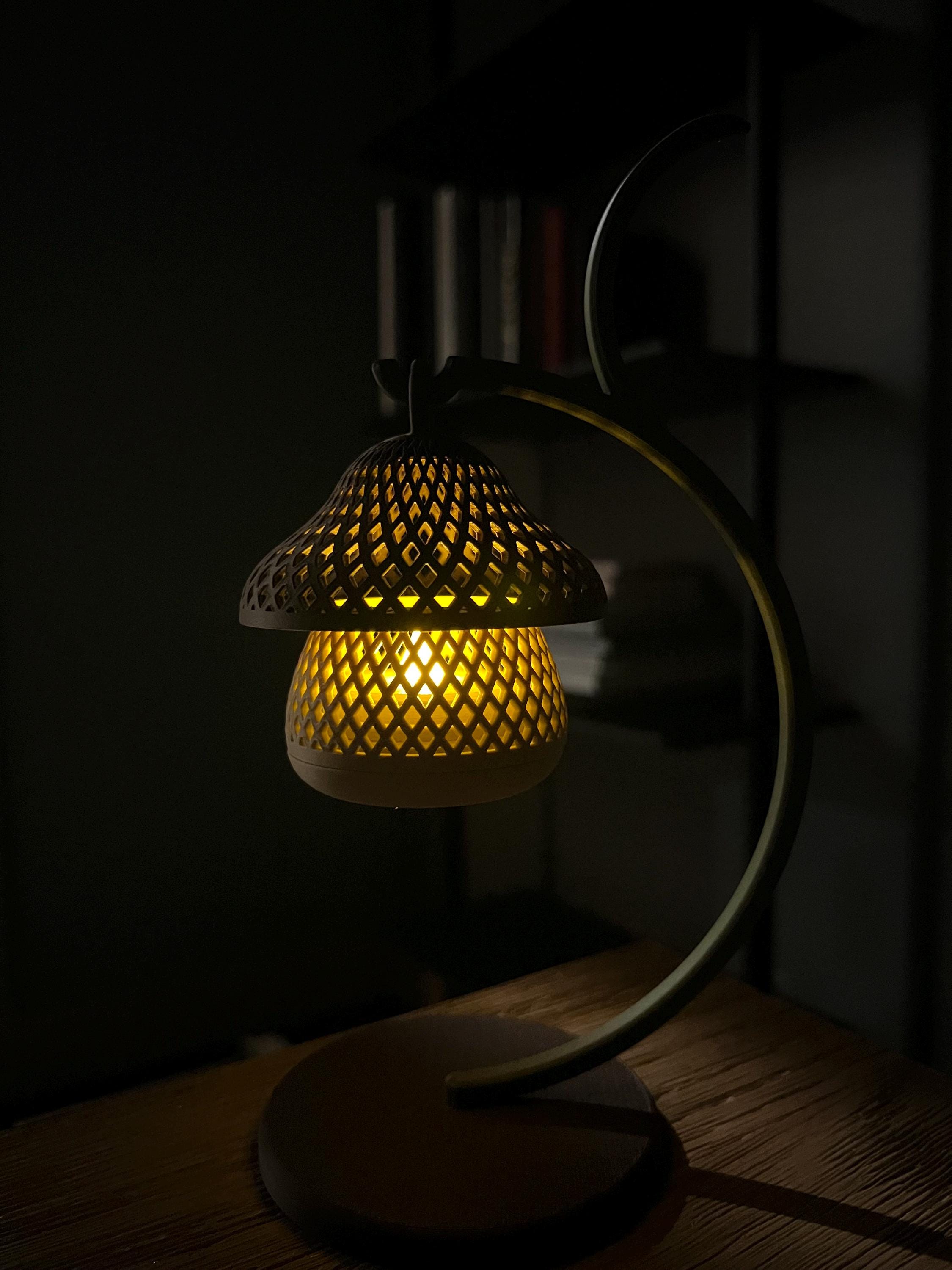 bostonhomestudio Mushroom Tealight Lamp Lattice Design Candleholder Cream