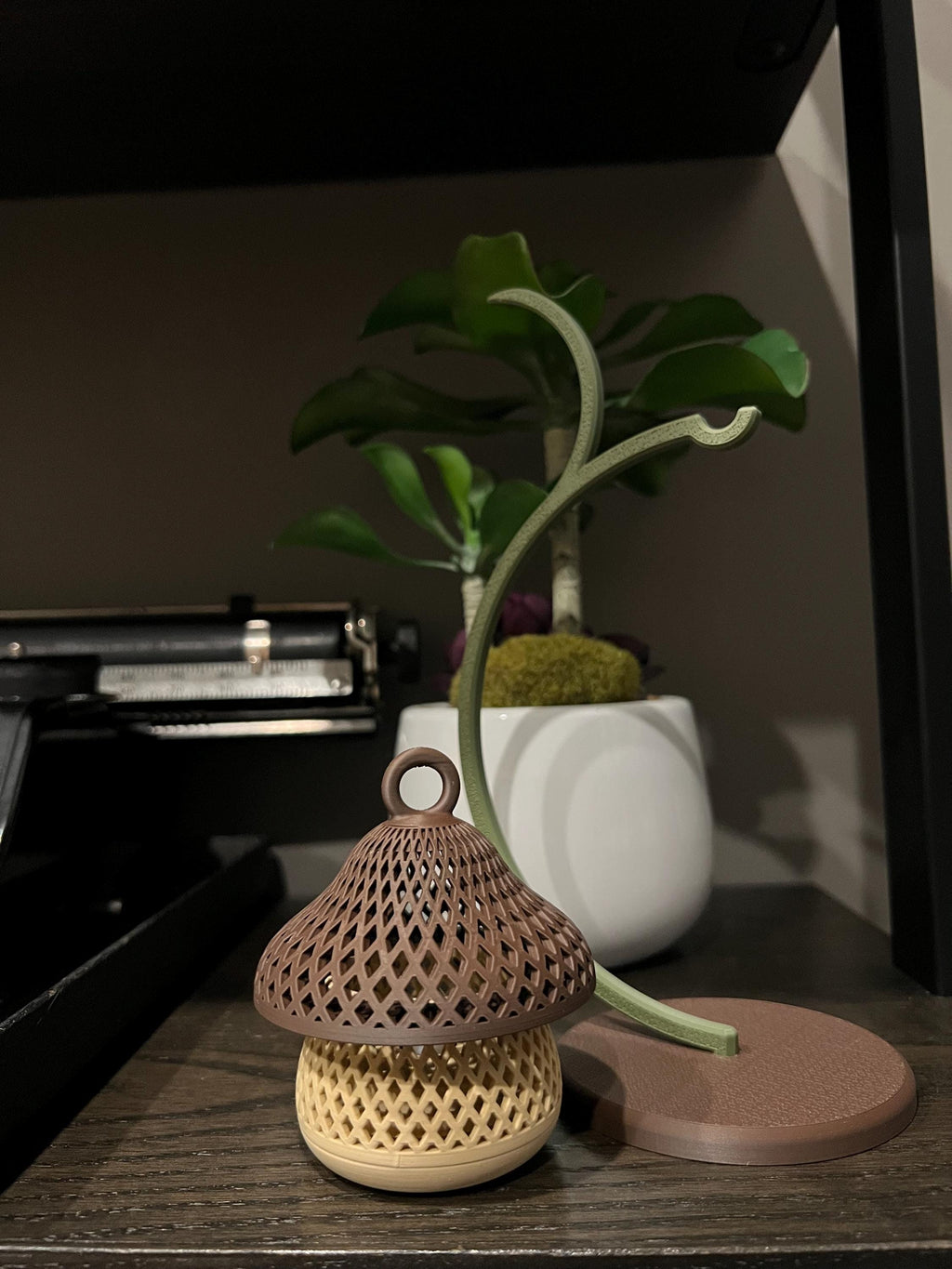 bostonhomestudio Mushroom Tealight Lamp Lattice Design Candleholder Cream