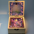 Oryeia Real Butterfly Dried Flower Music Box With Amethyst Crystal, La La Land Melody