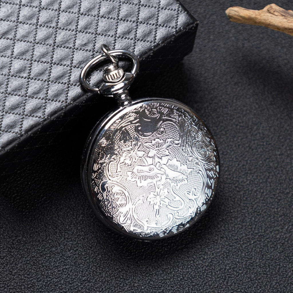 Oryeia Handcrafted Real Purple Butterfly Pocket Watch and Bracelet Set
