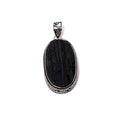 EkkJewels Natural Black Tourmaline 925 Sterling Silver Pendant Necklace