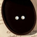 EcloraTreasures Genuine 7mm Freshwater Pearl Stud Earrings