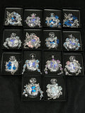 Oryeia Handmade Custom Winter Butterfly Pocket Watch Necklace Preserved Flower Pendant