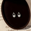 EcloraTreasures Dainty Freshwater Pearl Earrings with Diamond Sterling Silver