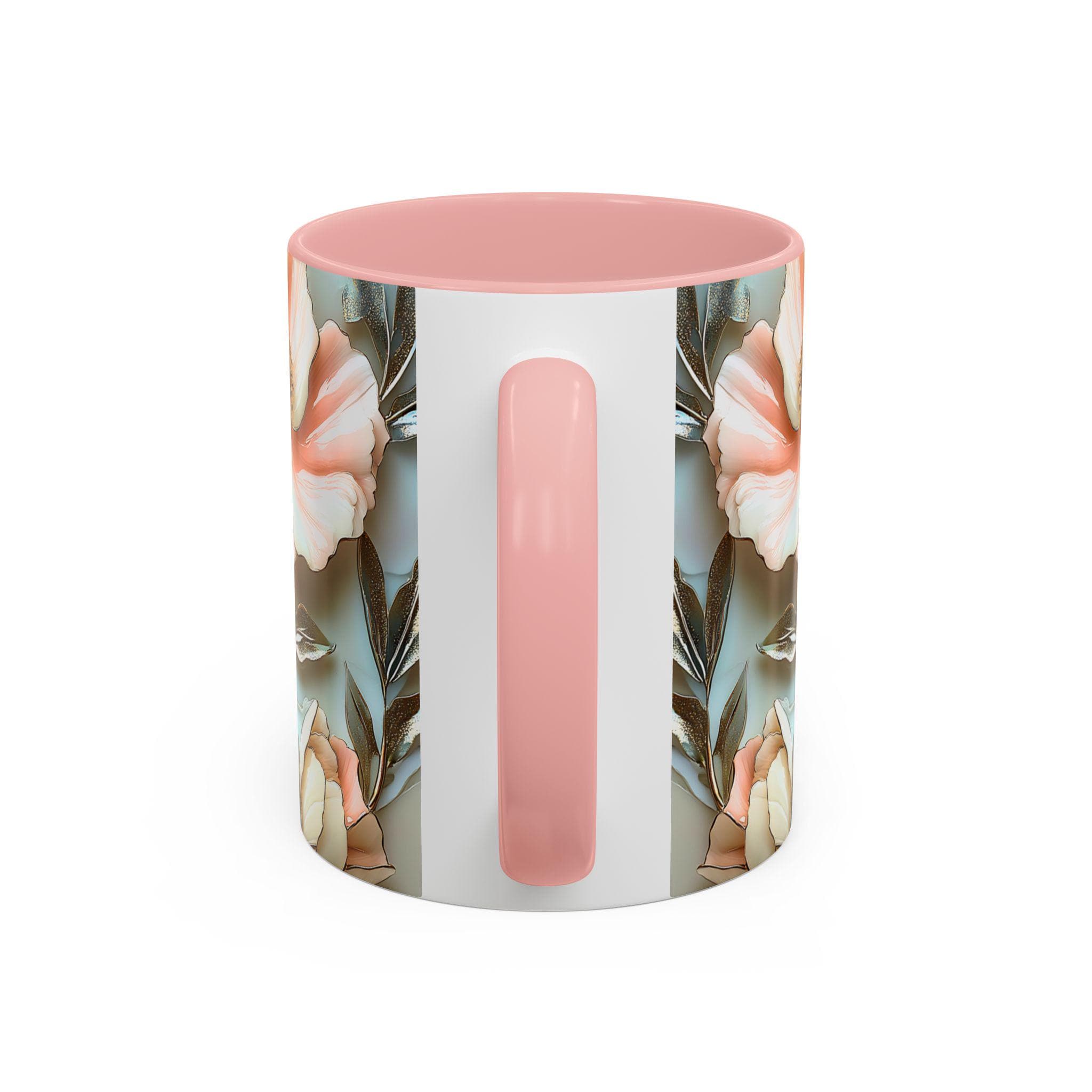 LELORESTORE Floral Stained Glass Style Nana Mug Ceramic Coffee Cup