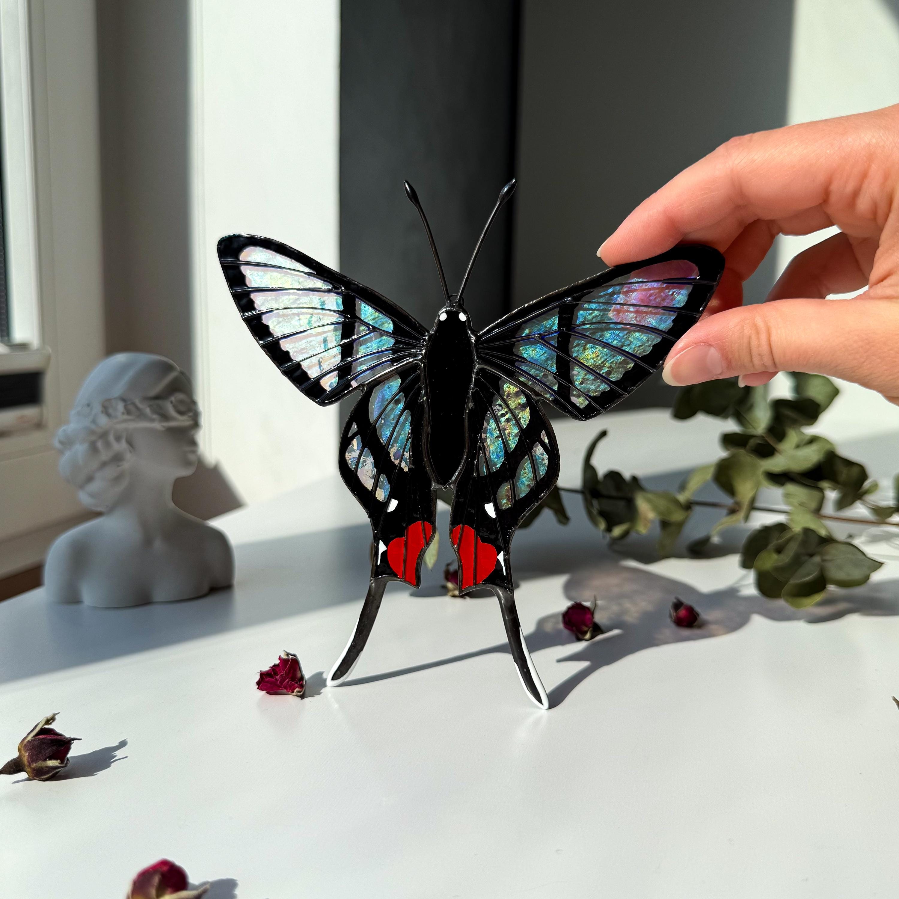 Stained Glass Suncatcher Sylphina Angel Butterfly 5.5in Handmade