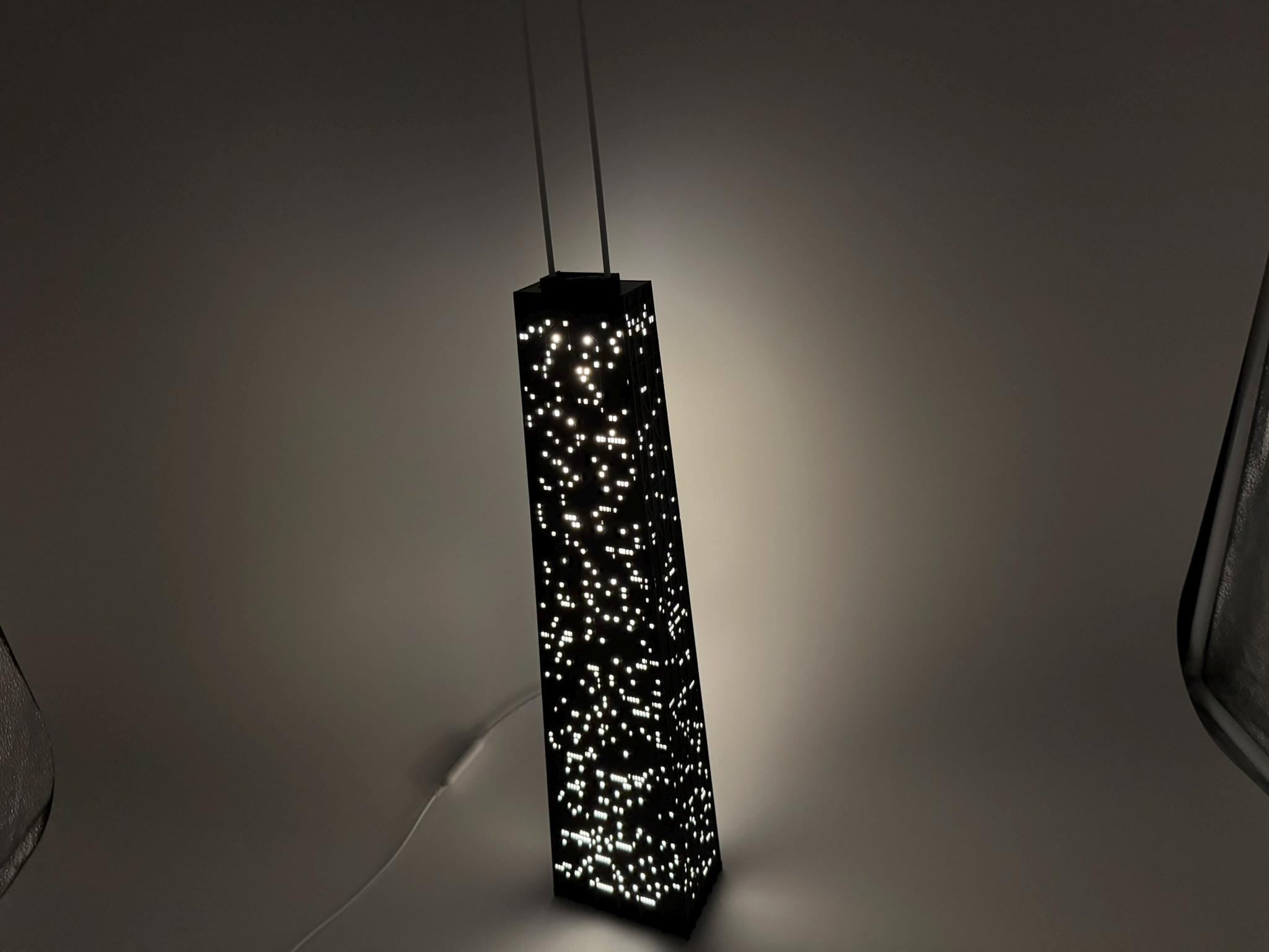 StarsoftheCity John Hancock Center 3D Printed Light Up Model Black
