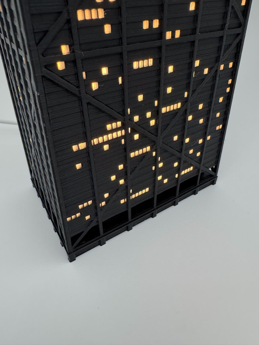 StarsoftheCity John Hancock Center 3D Printed Light Up Model Black