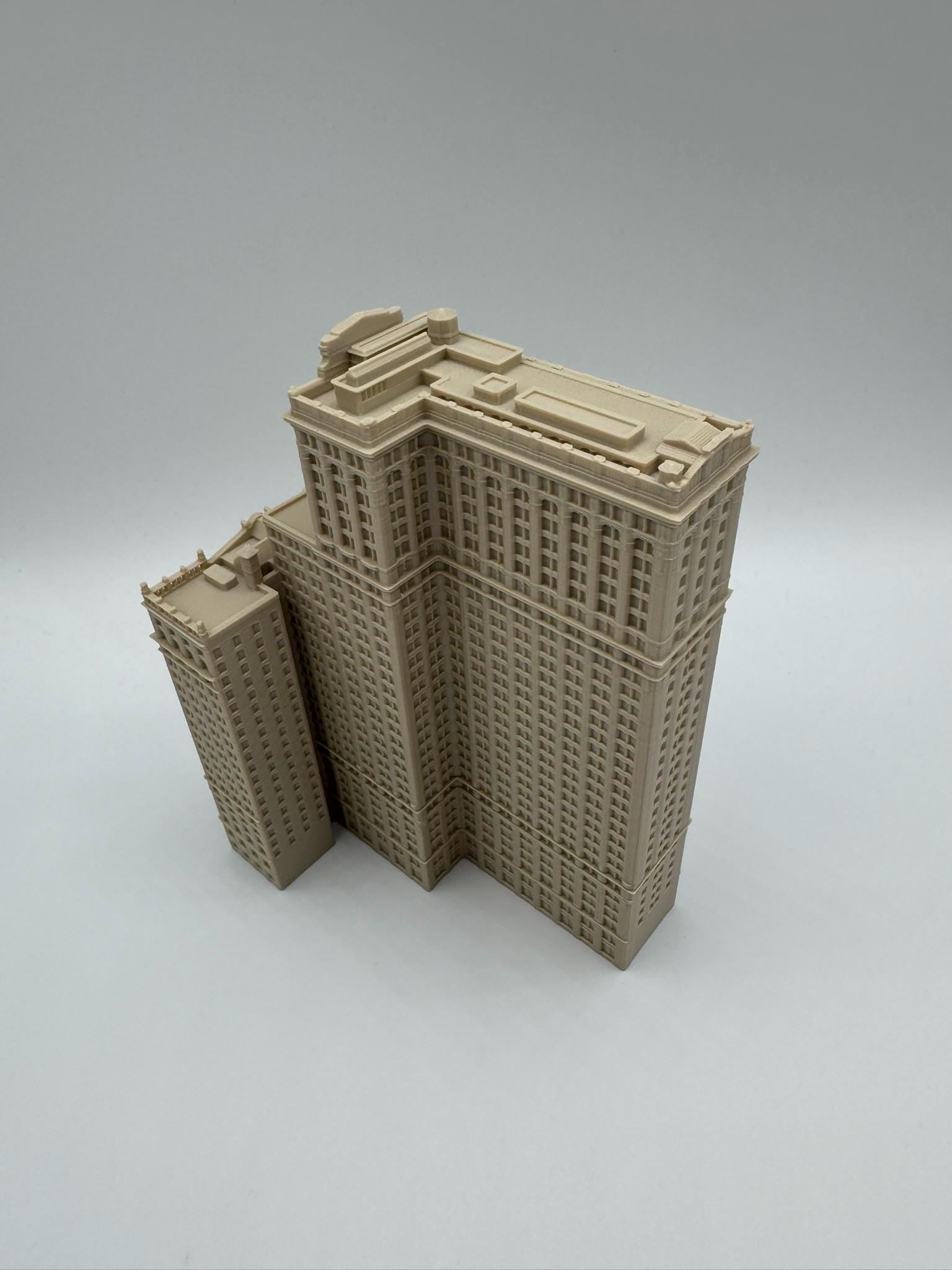 StarsoftheCity Whitehall Building Model 3D Printed Beige