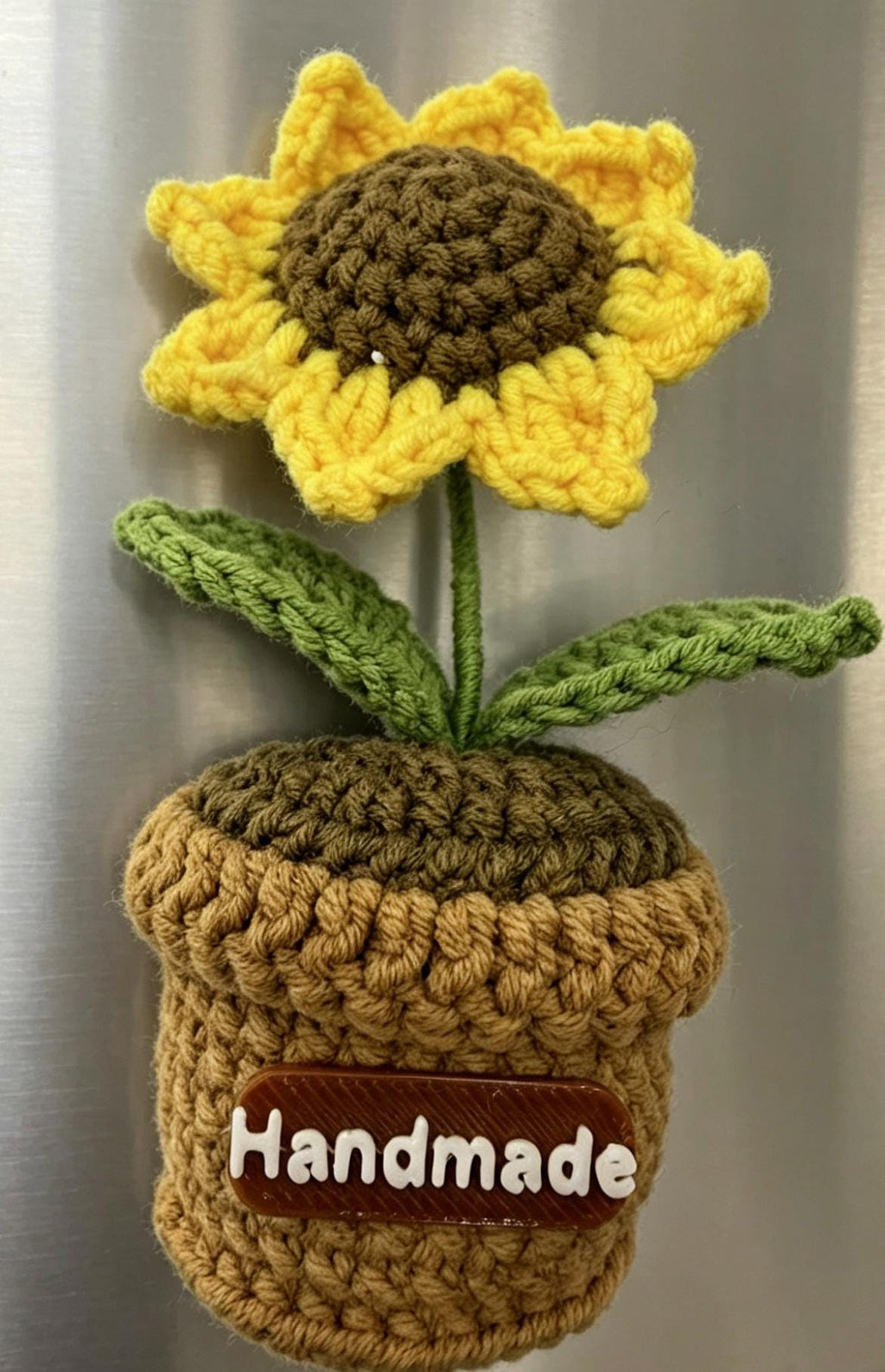 CrochetRecipe Handmade Mini Potted Plant Refrigerator Magnets 3in