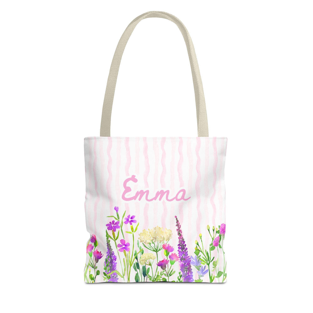 Personalized Grandma Floral Tote Bag Custom Name Wildflower Mother's Day Gift