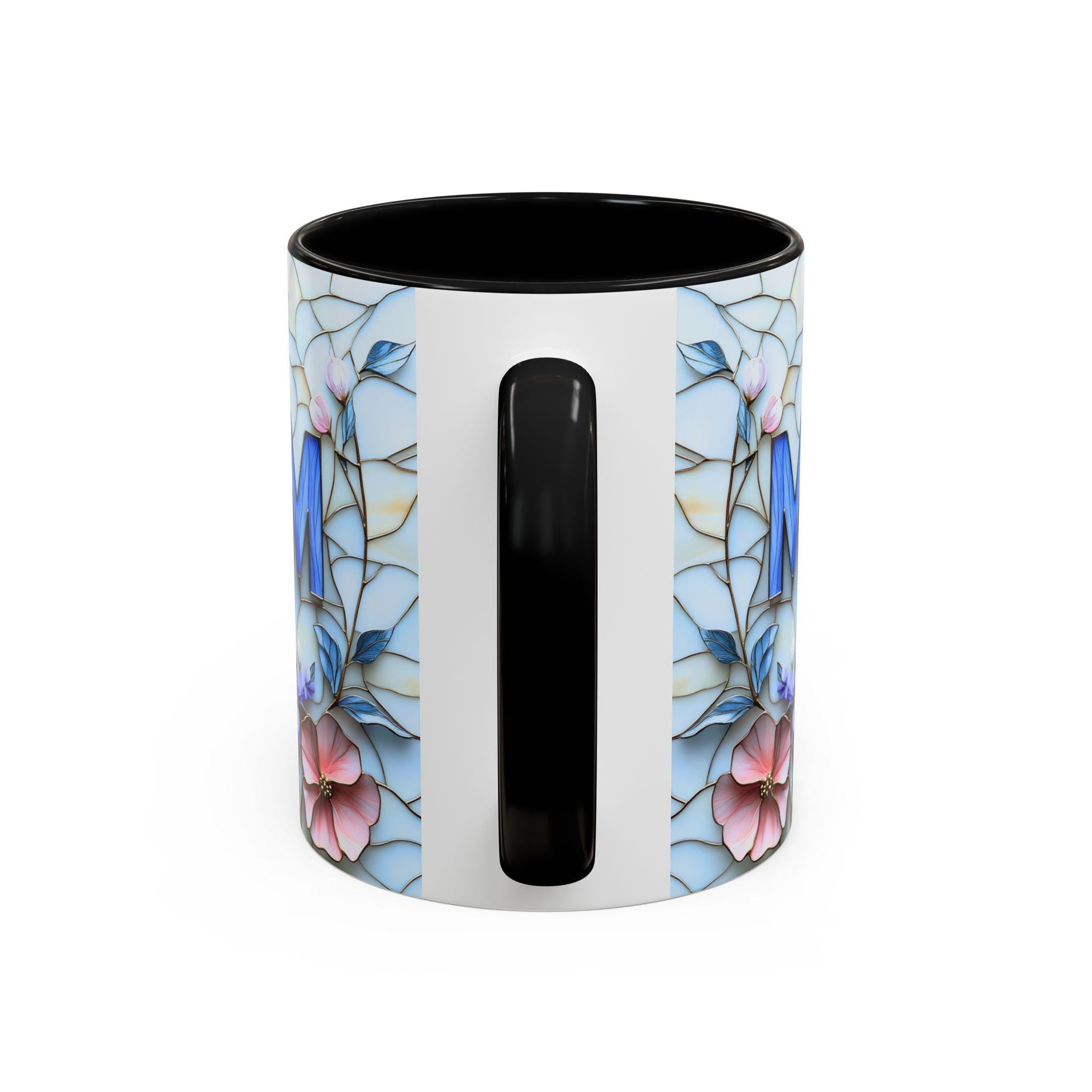 Stained Glass Style Floral MOM Mug
