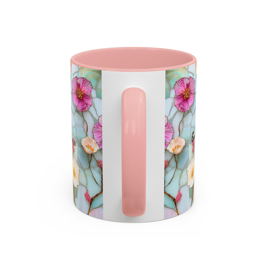 Personalized Floral Ceramic Grandma Mug Custom Grandchild Name Coffee Cup