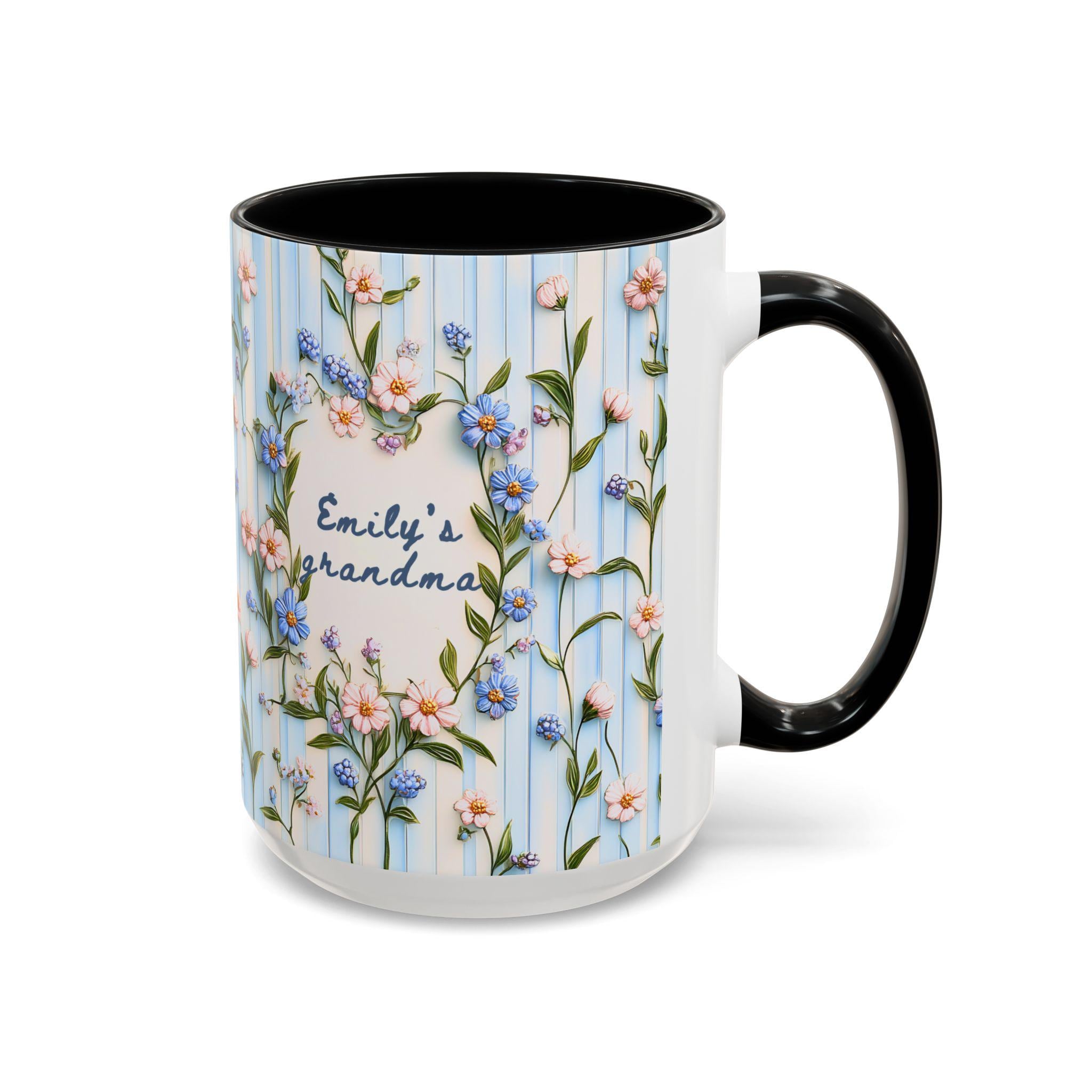 Personalized Grandma Mug With Grandchild Name Pregnancy Announcement Gift