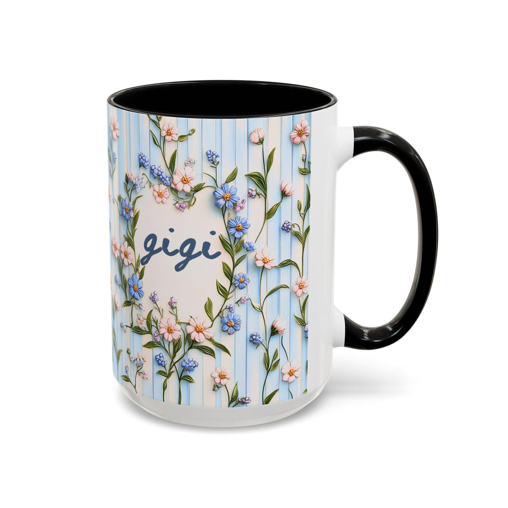 LELORESTORE Personalized Gigi Floral Mug Custom Name Coffee Cup