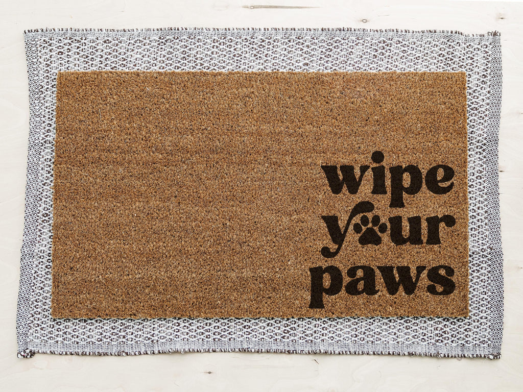HamlinRowShop Wipe Your Paws Coir Doormat 16x24 in.
