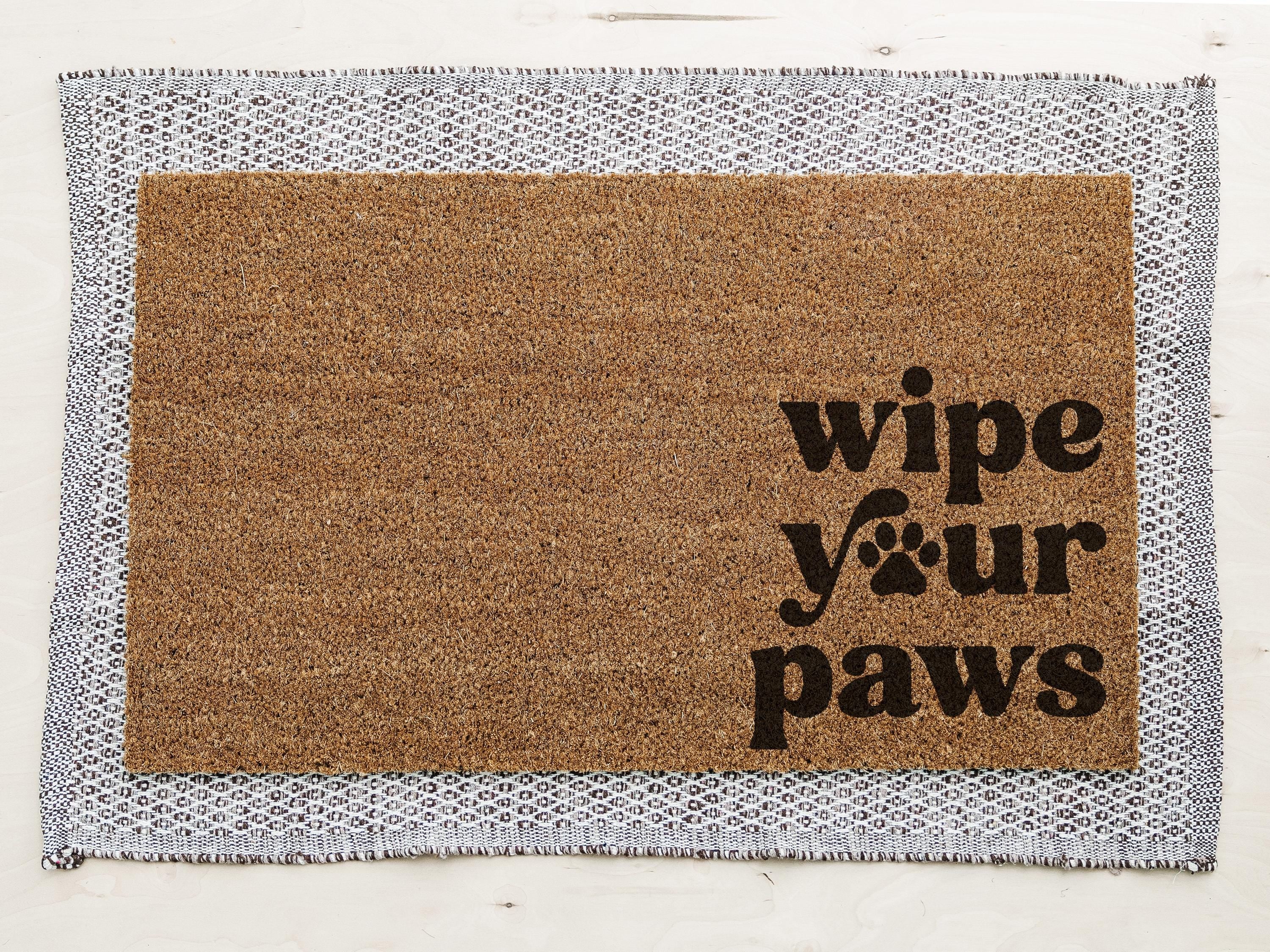HamlinRowShop Wipe Your Paws Coir Doormat 16x24 in.